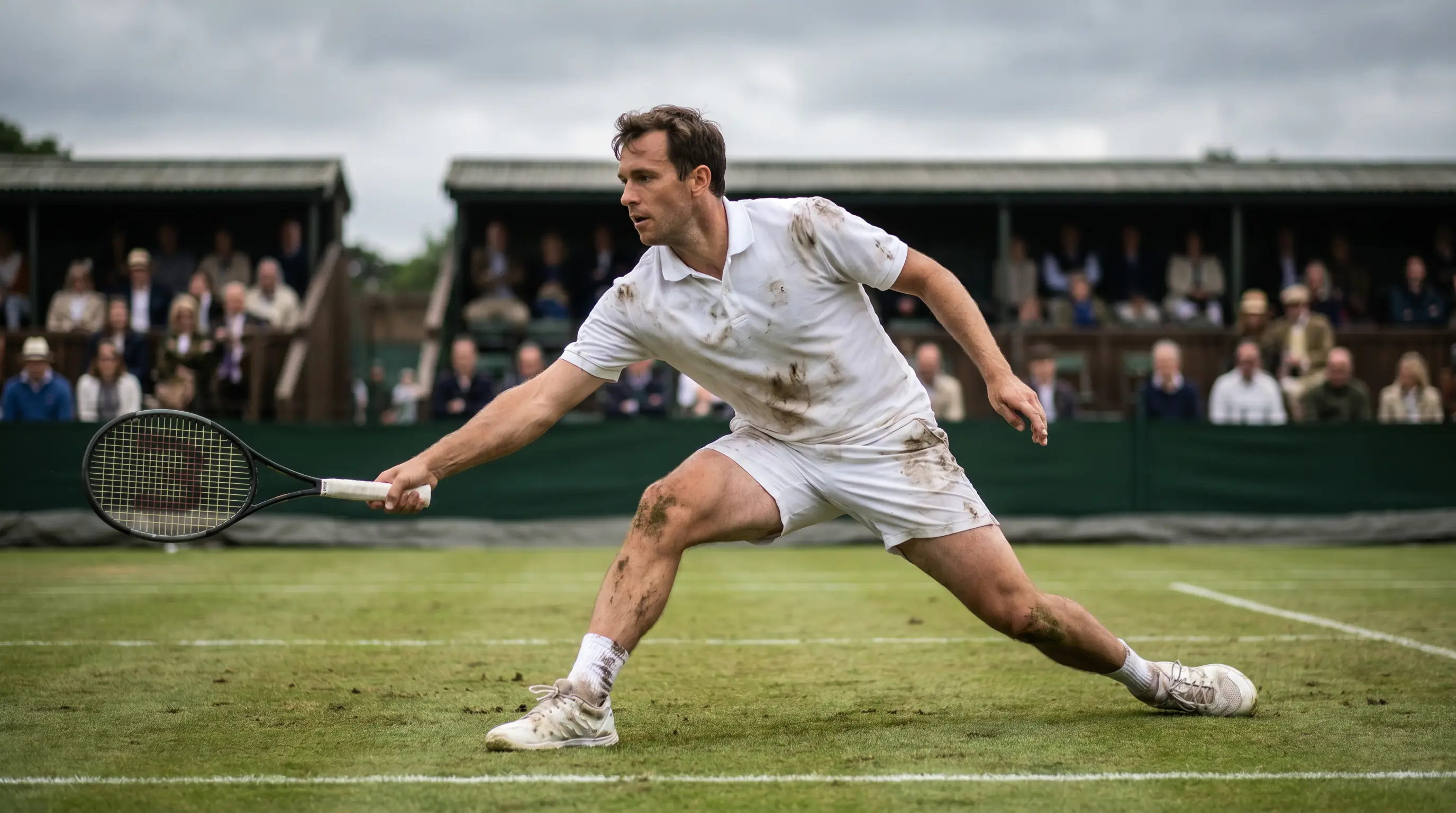 An underdog thriving on a grass court, illustrating the surface windows that favour underdogs