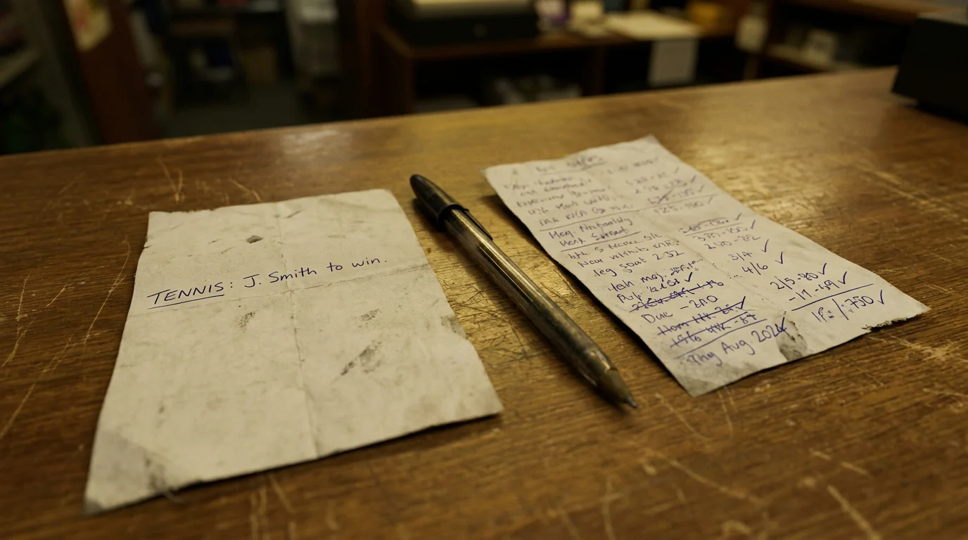 A single clean straight-bet slip beside a crowded builder, illustrating the comparison