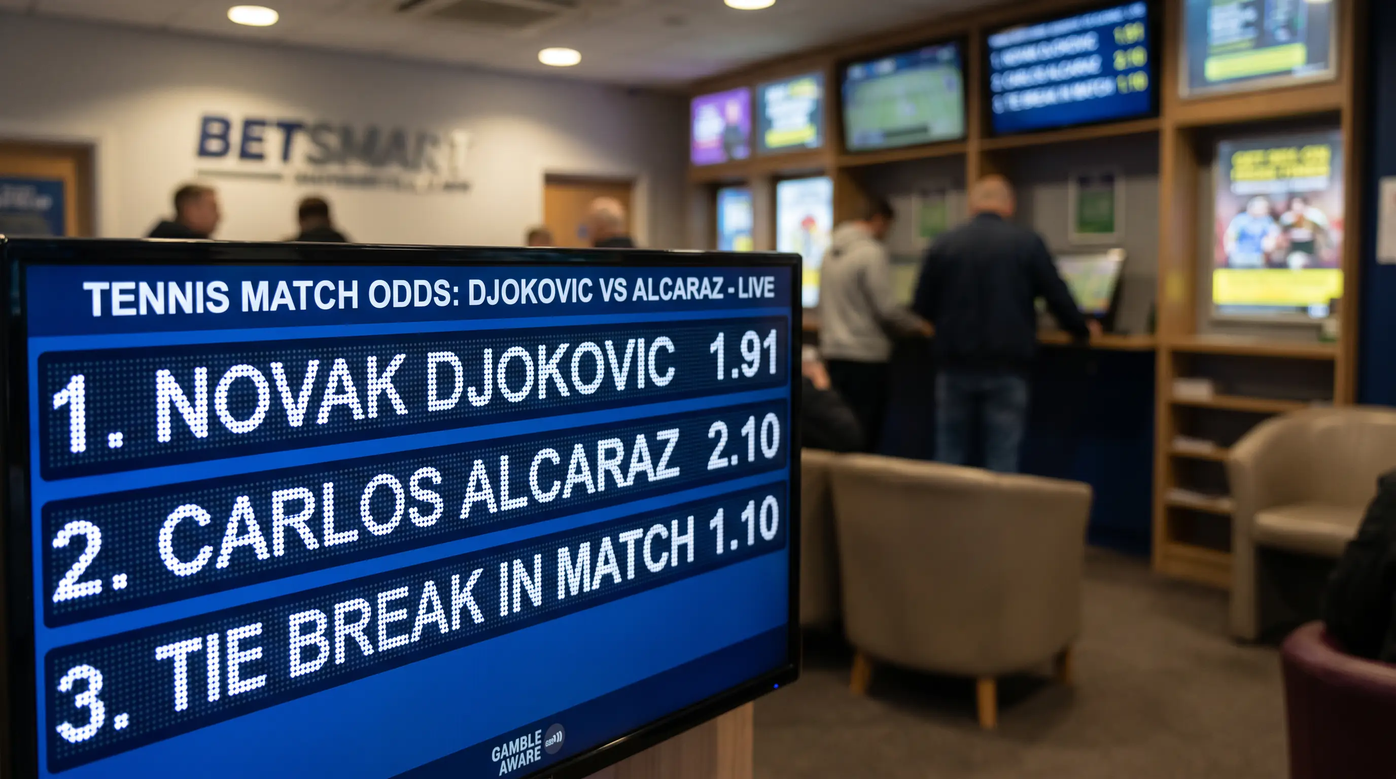 Decimal prices for outright, minus 1.5 and plus 1.5 lines displayed side by side for one match