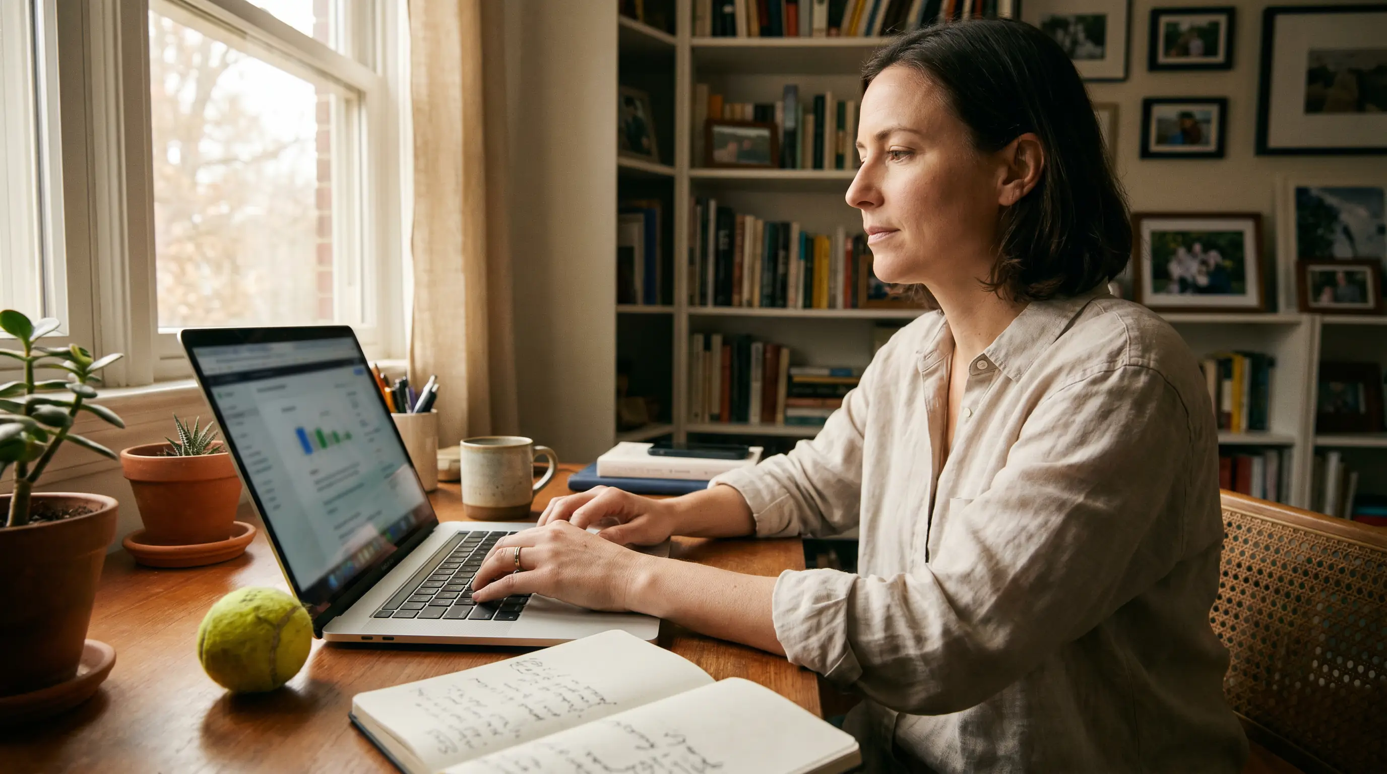 A person calmly composing a complaint at a laptop, illustrating dispute resolution routes