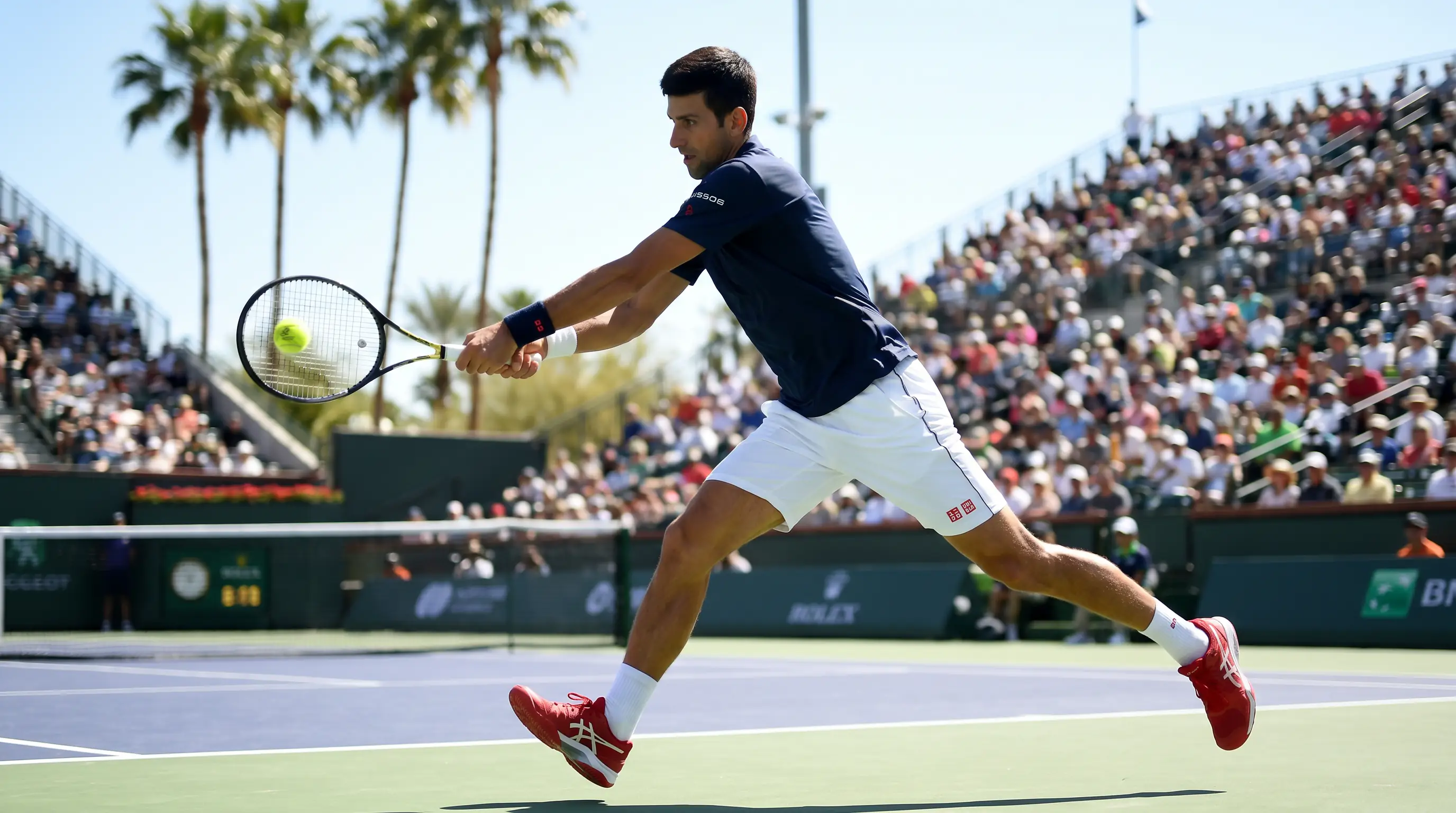 A player launching a first serve, illustrating hold rate as the central serving statistic