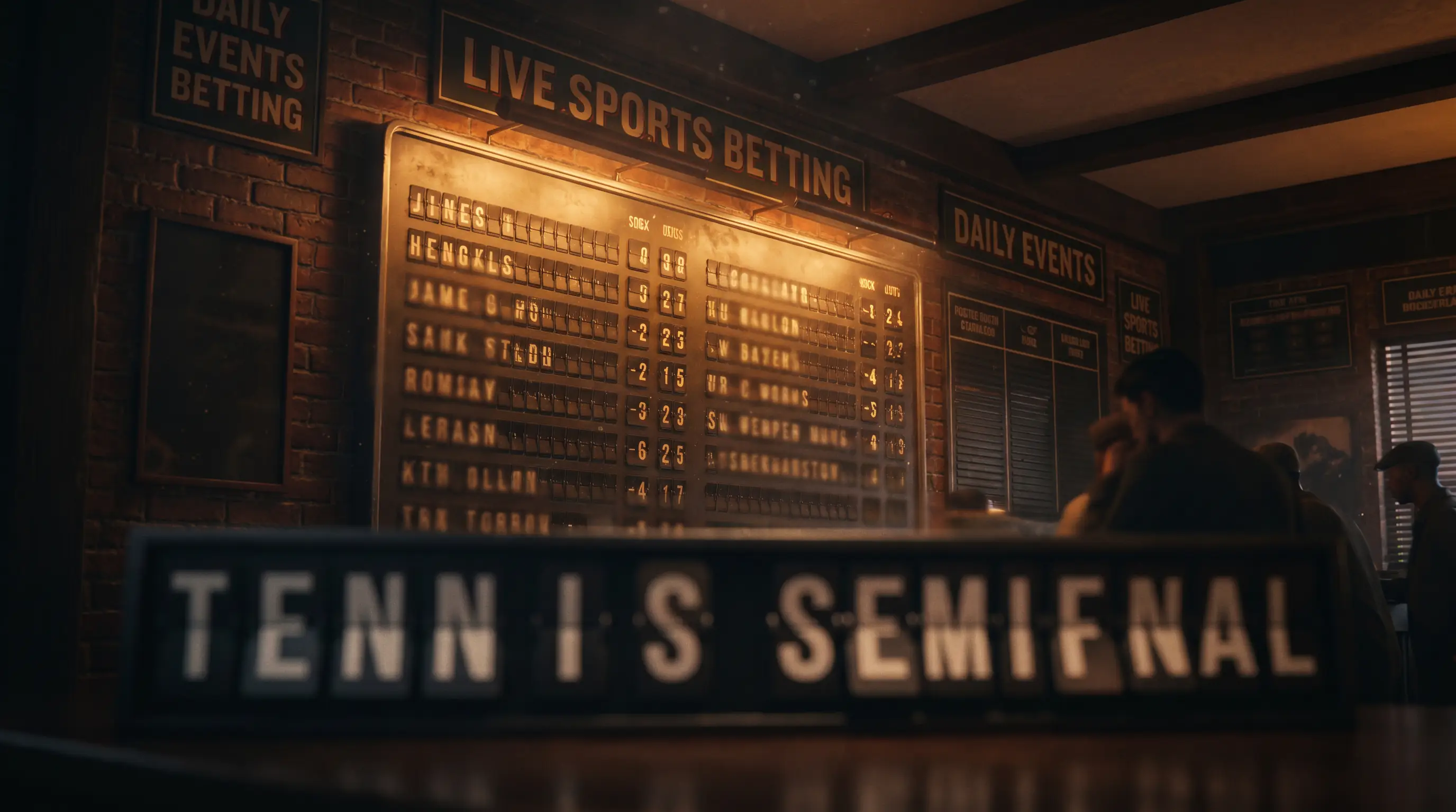 Odds board showing a tennis match in decimal and fractional formats, illustrating how to read tennis odds