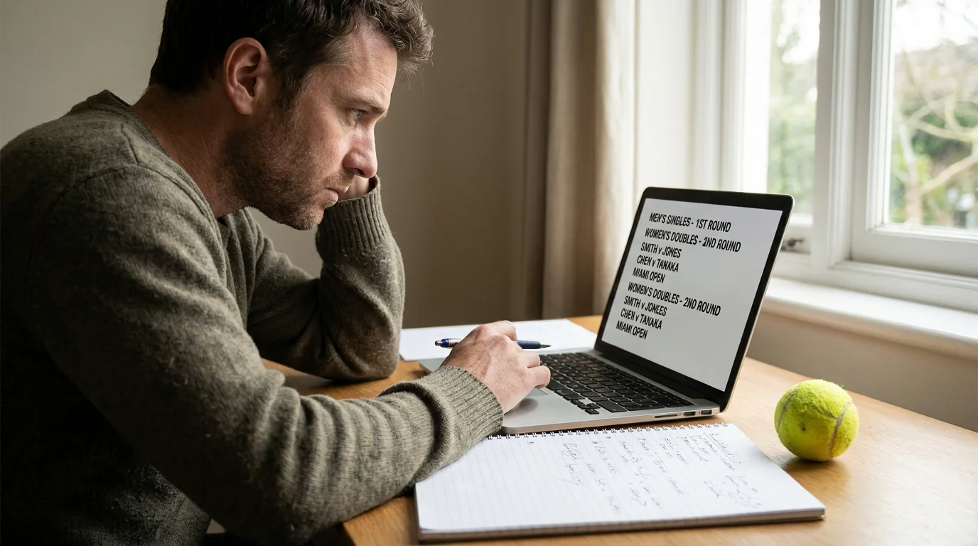 Bettor selecting matches carefully on a laptop with integrity in mind