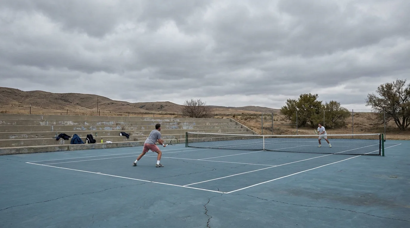 Near-empty stands at a low-level circuit match where integrity risk is higher