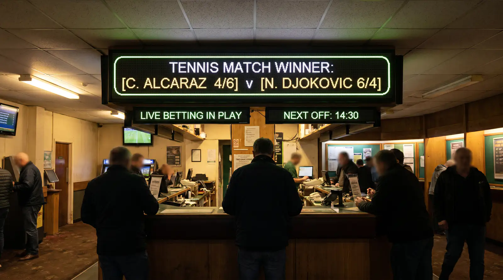 An odds board with the bookmaker's built-in margin highlighted, illustrating the hurdle to clear