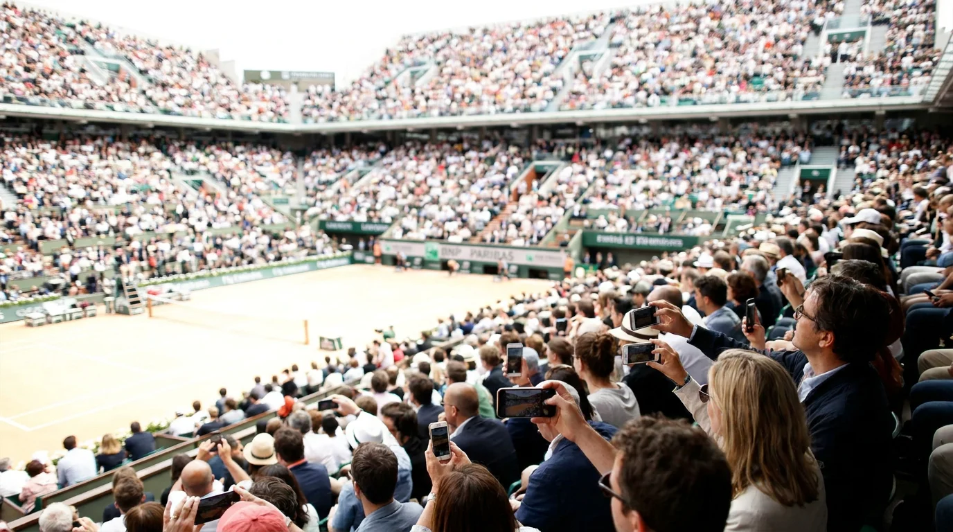 Crowd buzzing around a high-profile tennis match that can distort the price