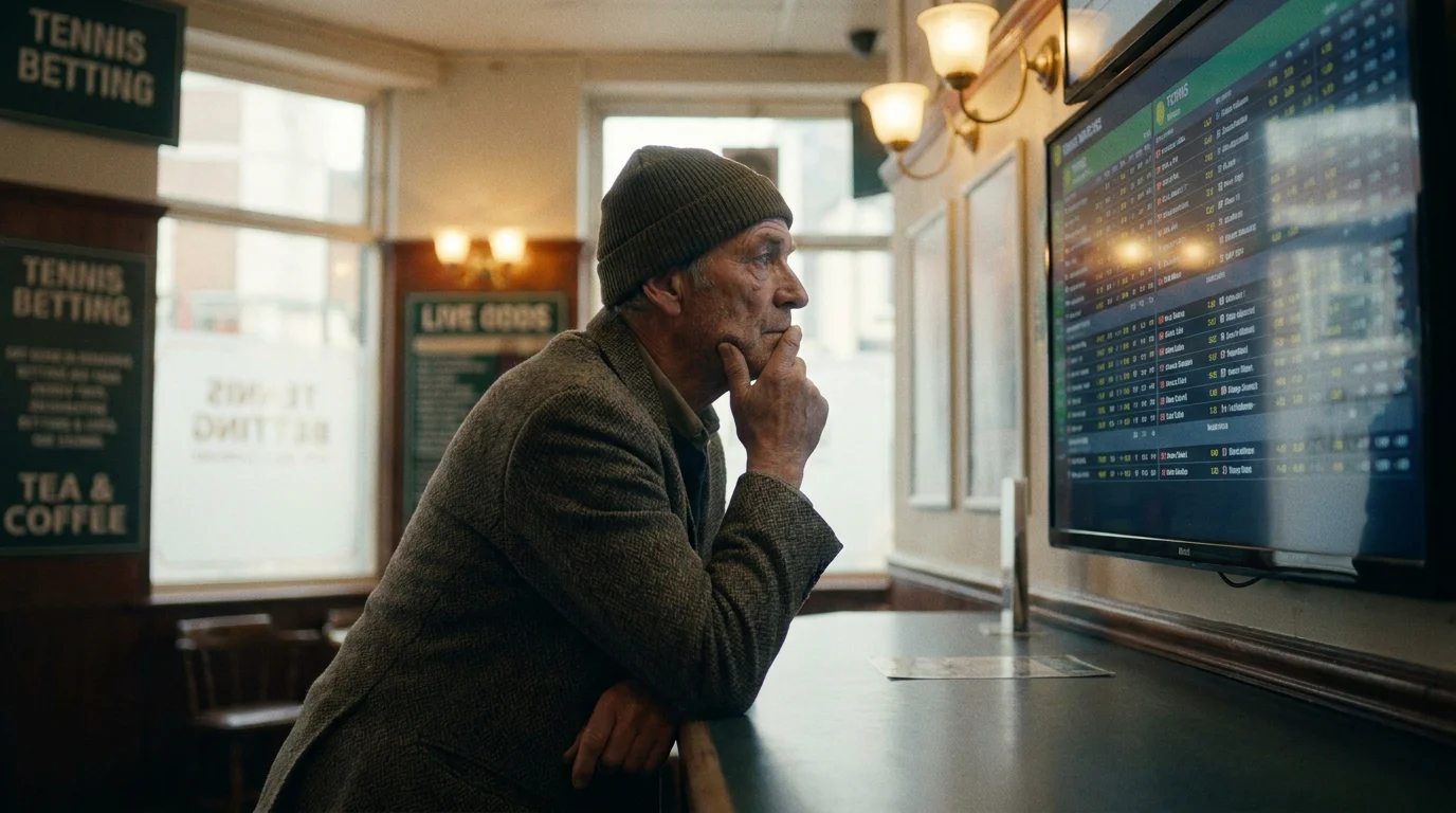 An odds board studied calmly, illustrating the cure of reading the price before the name