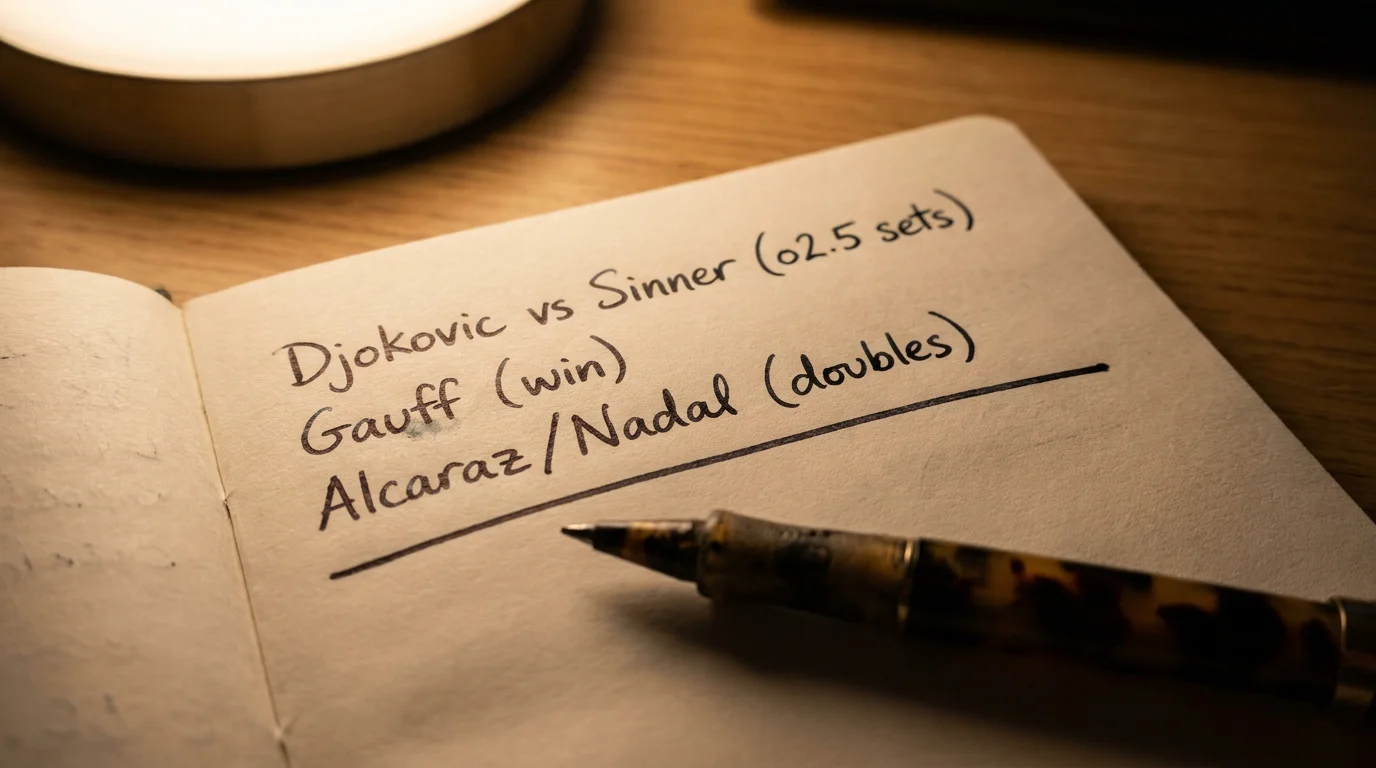 A short, disciplined list of the day's bets, illustrating setting a hard ceiling on volume
