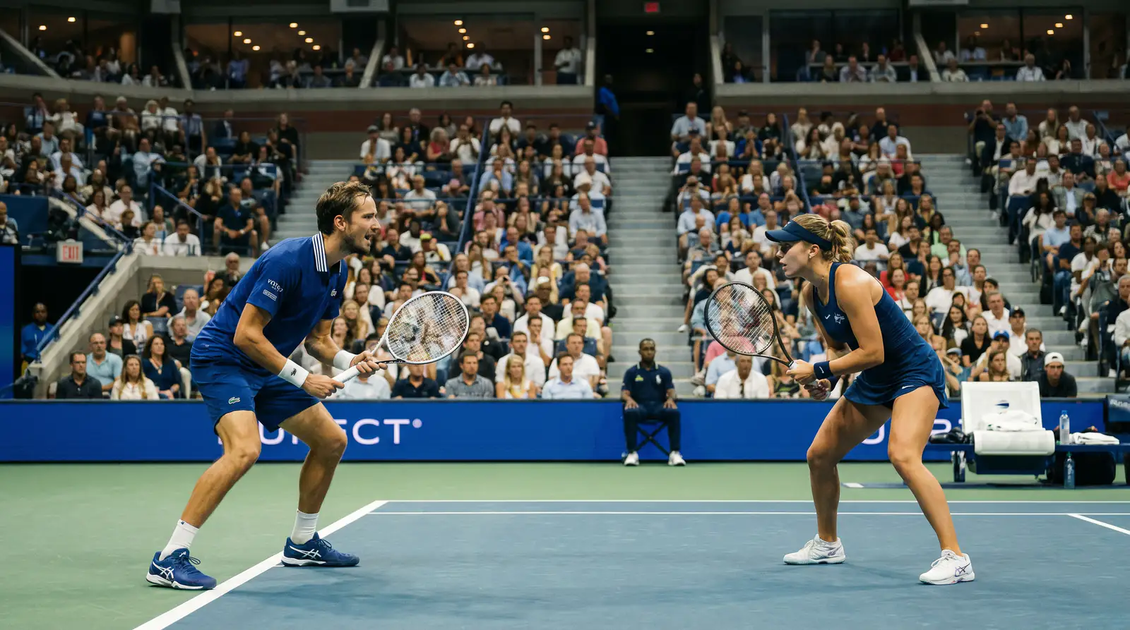 Players bracing for a ten-point deciding tiebreak, illustrating the modern final-set rule