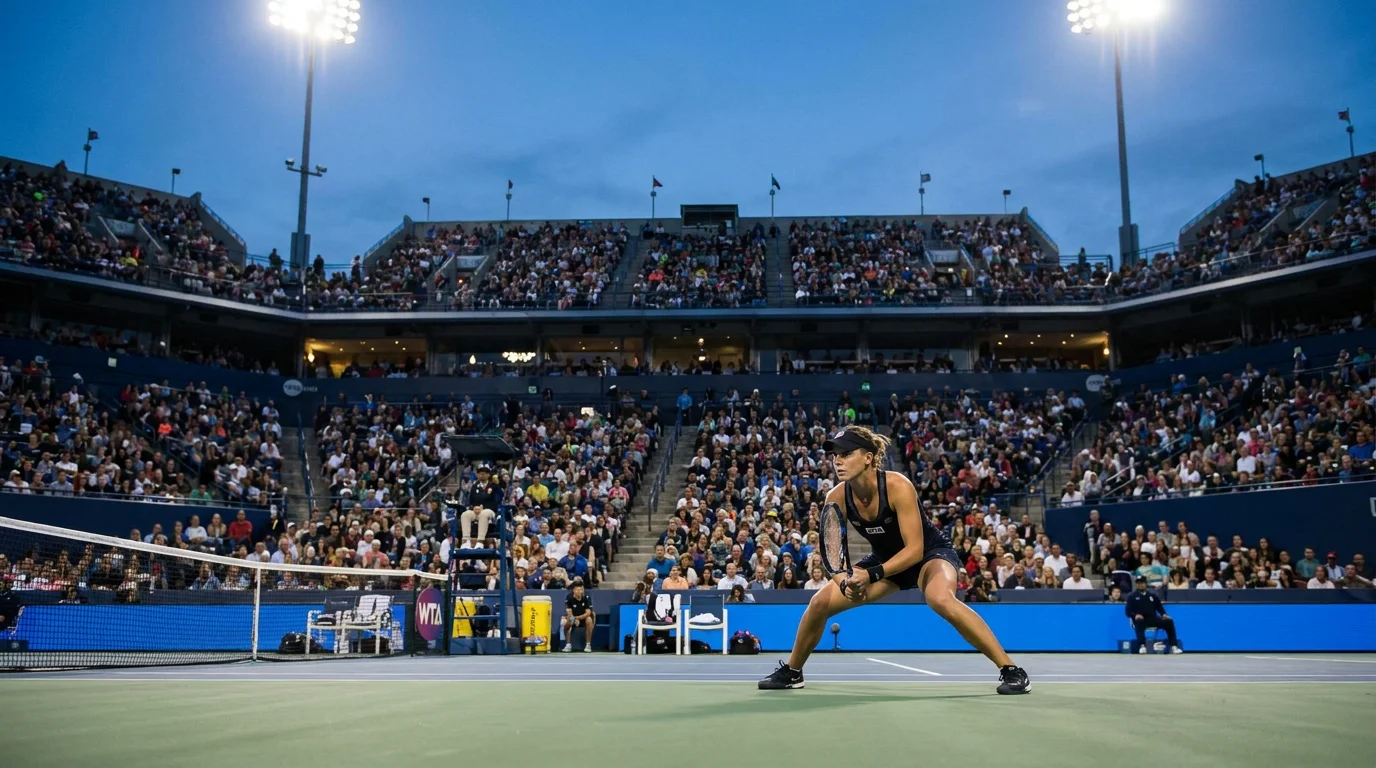 A tight WTA three-set match in progress, illustrating format and variance in the women's game